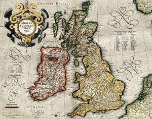 Map of British Isles by Gerardus Mercator 1596
